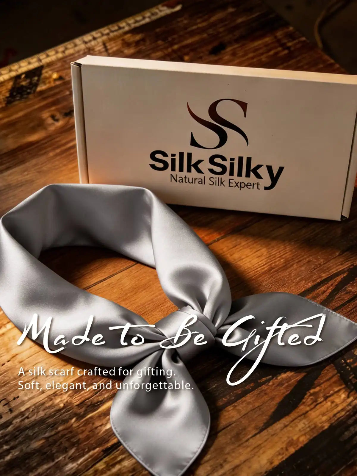 100% Mulberry Silk Square Scarf 53x53cm/21