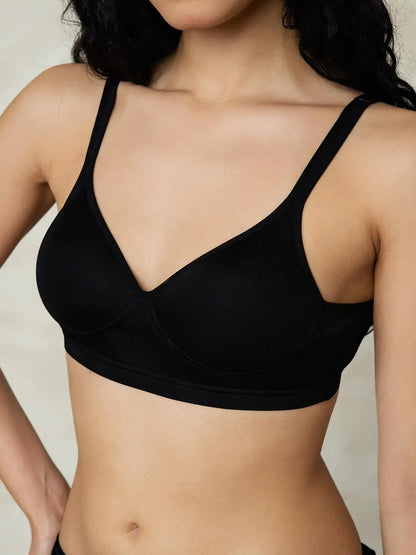 Comfortable Wireless Silk Jersey Bra