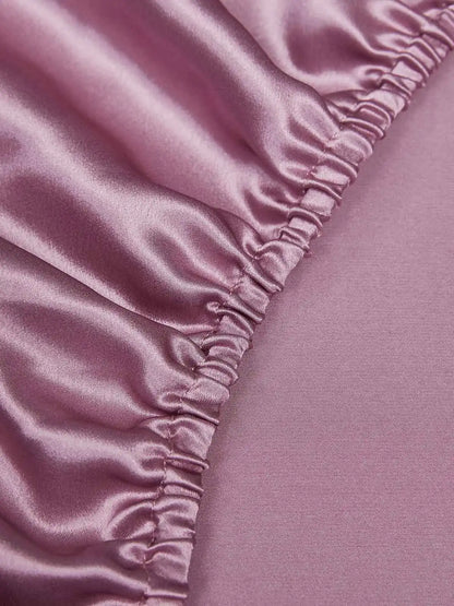 25Momme 3Pcs Silk Set Fitted Sheet+2x Pillowcases
