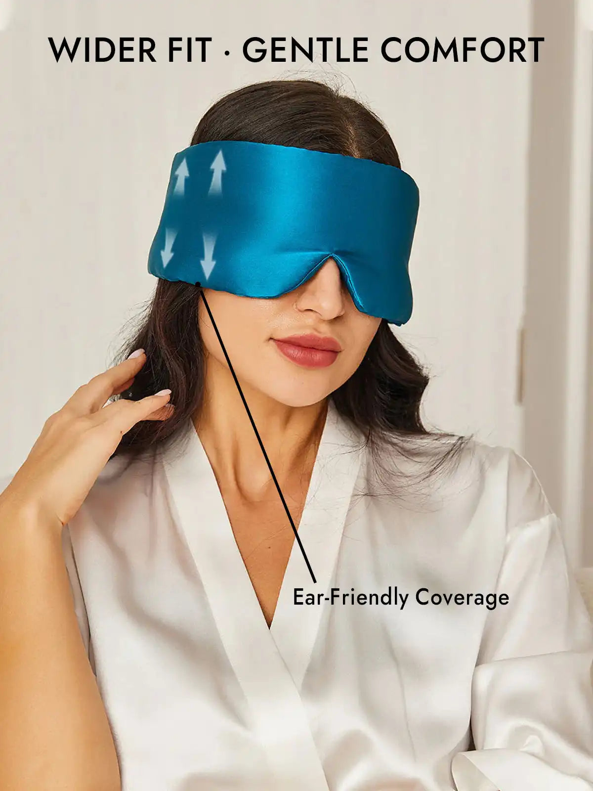 100% Mulberry Silk One Piece Silk Sleep Eye Mask With Velcro