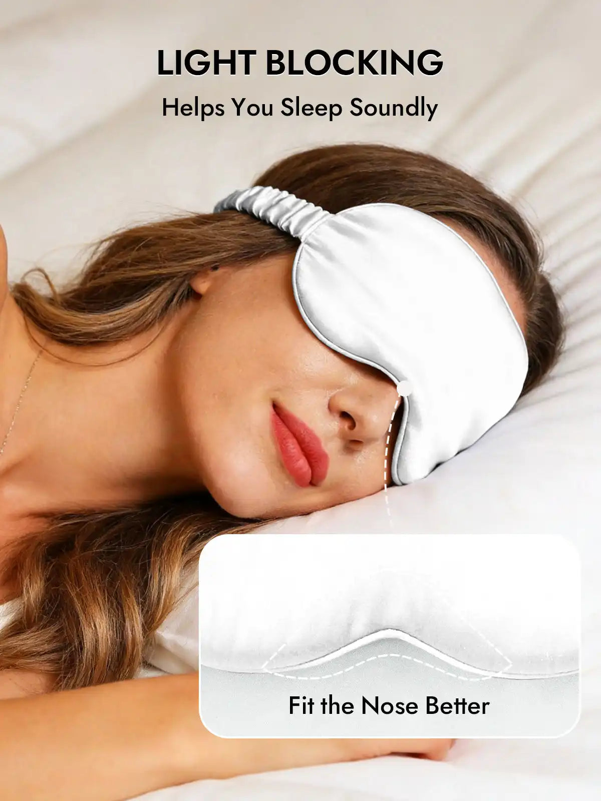 100% Mulberry Silk Sleep Eye Mask with Elastic Band