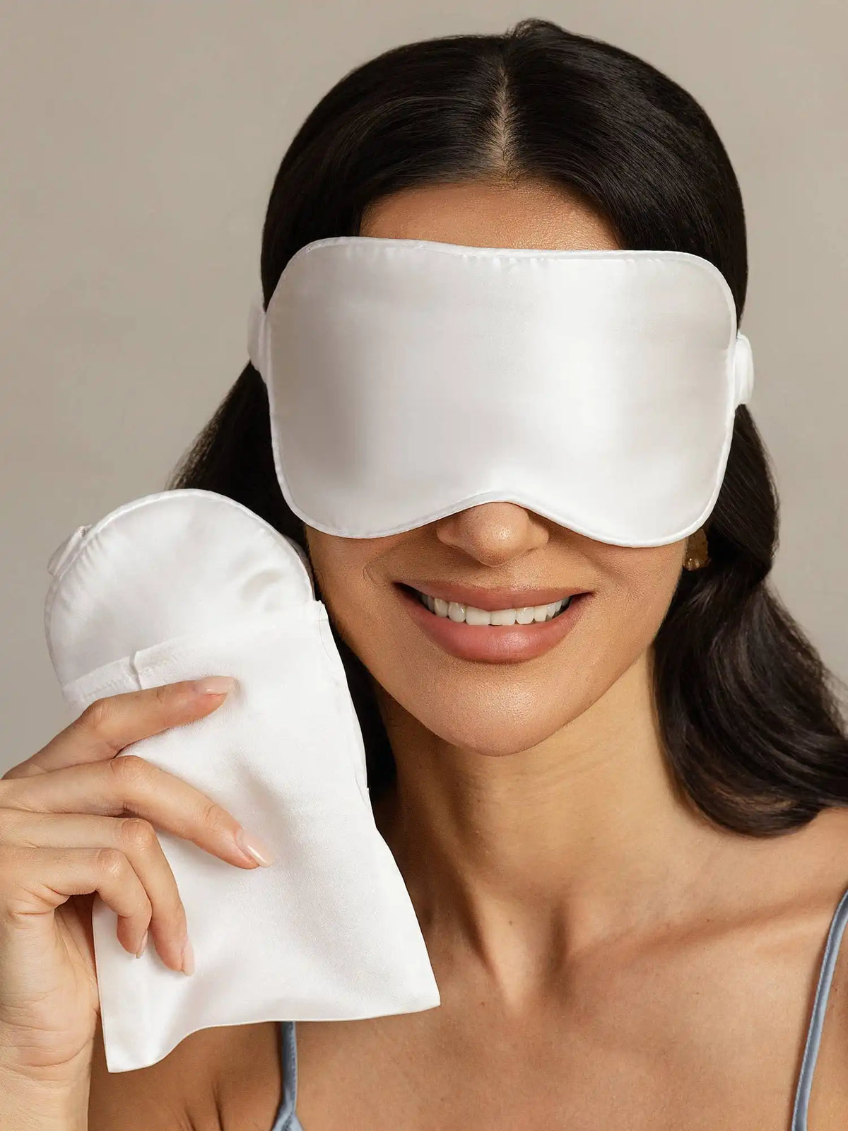 100% Mulberry Silk Eye Mask And Envelope Pouch Set 2Pcs