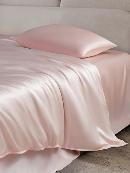 25Momme 4Pcs Silk Set Duvet Cover+Flat Sheet+2x Pillowcases