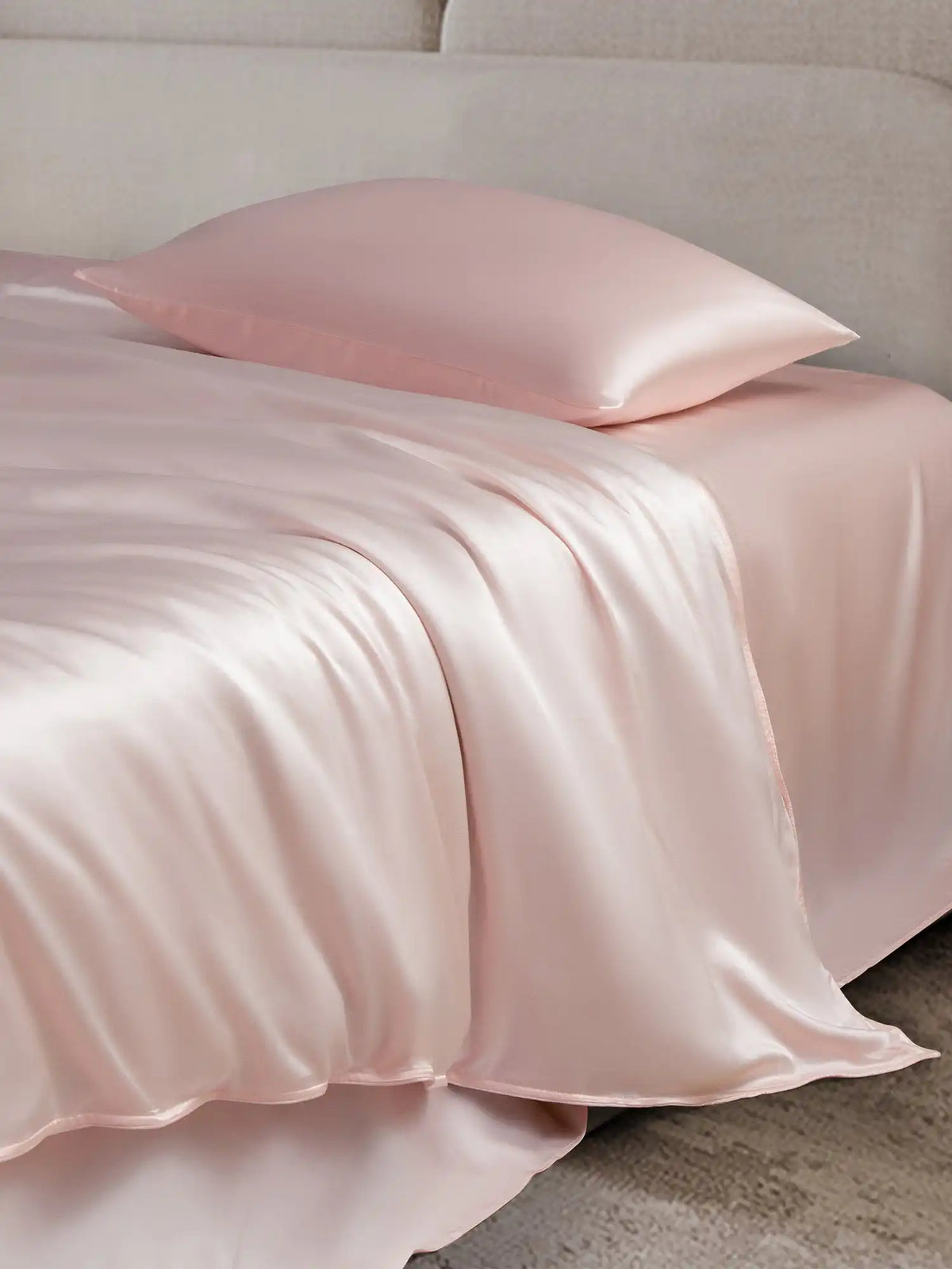 19Momme 4Pcs Silk Set Duvet Cover+Flat Sheet+2x Pillowcases