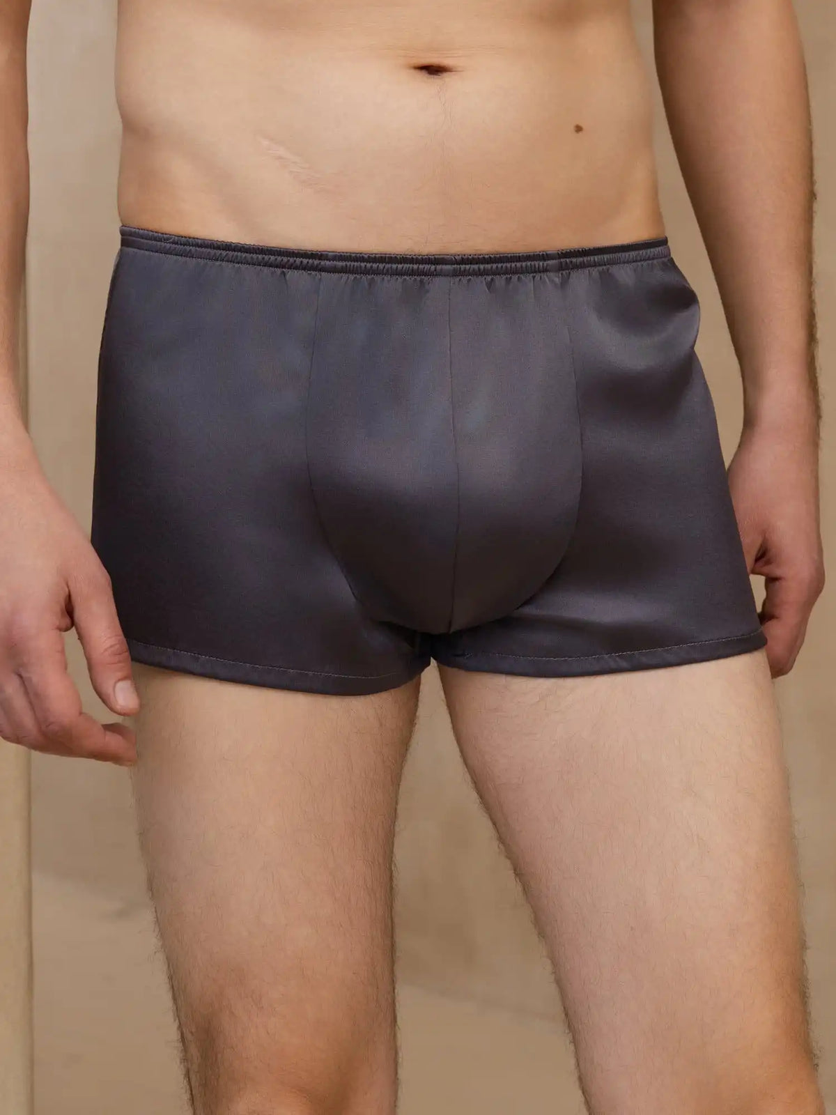 100% Mulberry Silk Men‘s Ultra Soft Comfy Boxer Underwear