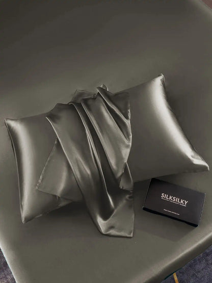 2Pcs 22Momme 100% Mulberry Silk Pillowcases Bundle - Envelope Closure