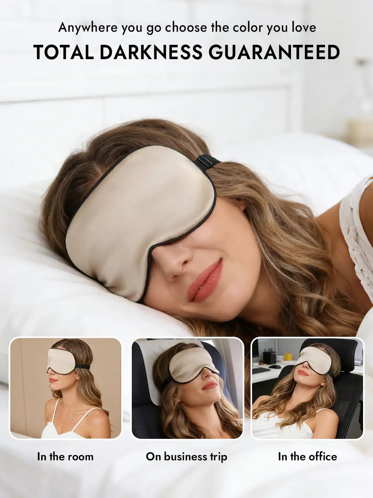 100% Mulberry Silk Elastic Band Sleep Eye Mask