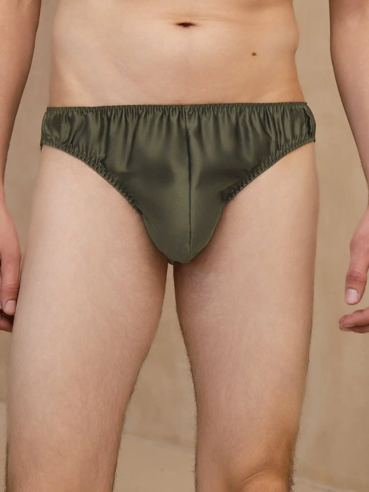 Pure Silk Men's Comfort Breathable Brief Underwear