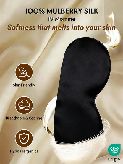 100% Mulberry Silk Elastic Band Sleep Eye Mask