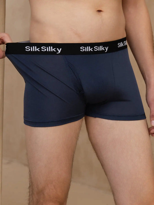 100% Mulberry Silk Men's Comfort Breathable Boxer Brief Underwear