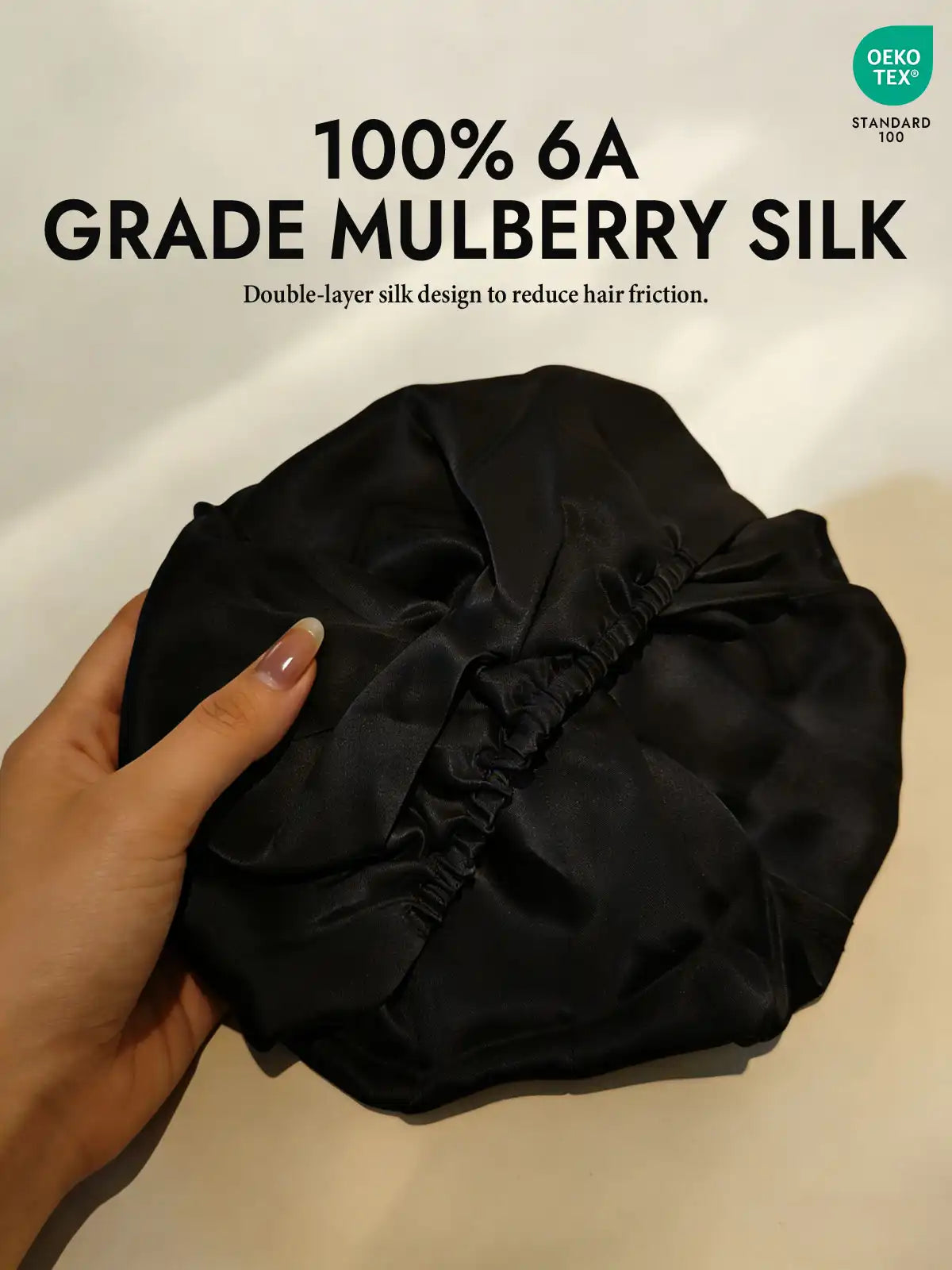 100% Mulberry Silk Sleep Cap Double Layer Night Turban Bonnet