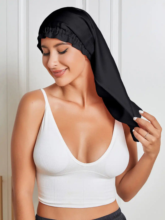 Elegant 100% Mulberry Silk Bonnet for Long Hair