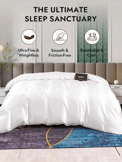 25Momme Mulberry Silk Seamless Duvet Cover (WITHOUT PILLOWCASES)