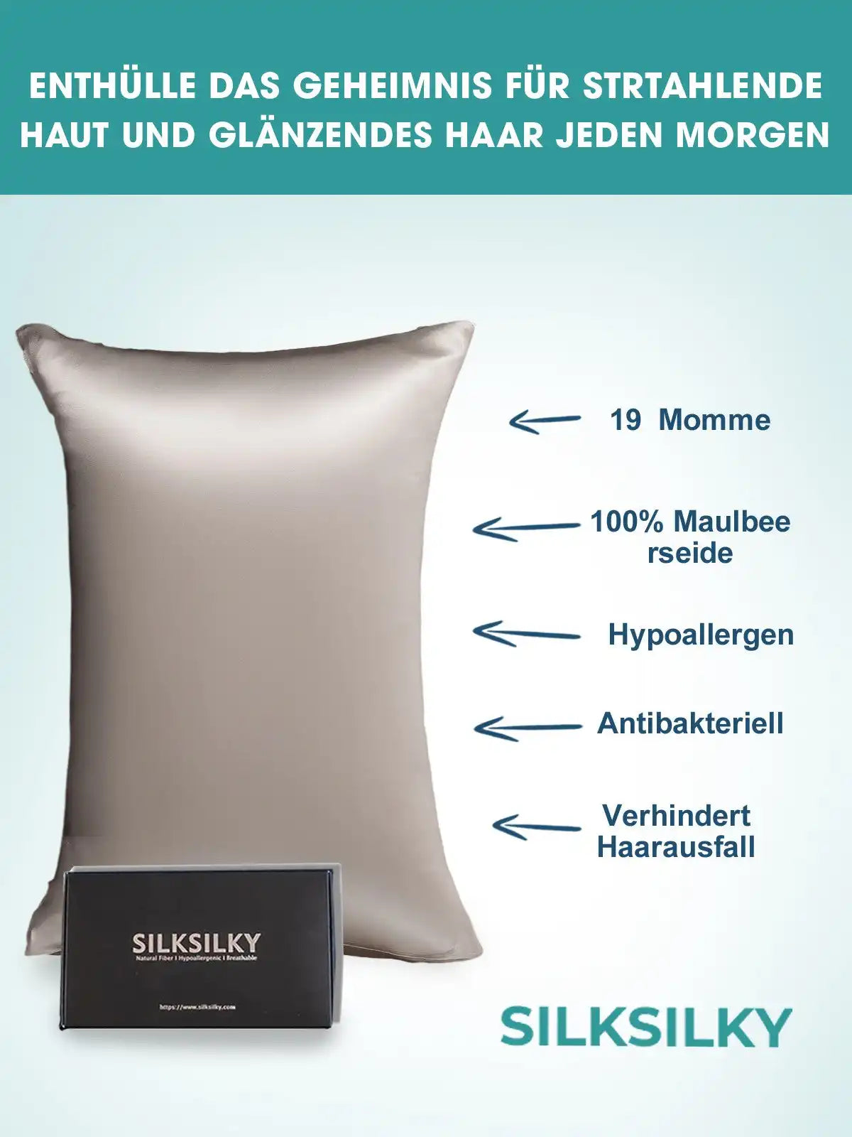 2Pcs 19Momme 100% Mulberry Silk Pillowcases Bundle - Envelope