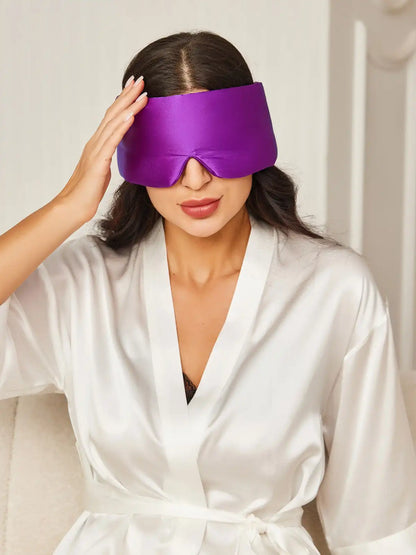 100% Mulberry Silk One Piece Silk Sleep Eye Mask With Velcro