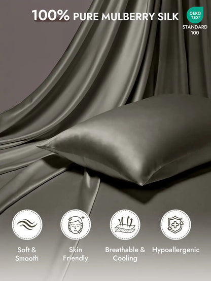 100% Mulberry Silk Pillowcase - Hidden Zipper