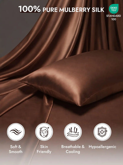 100% Mulberry Silk Pillowcase - Hidden Zipper