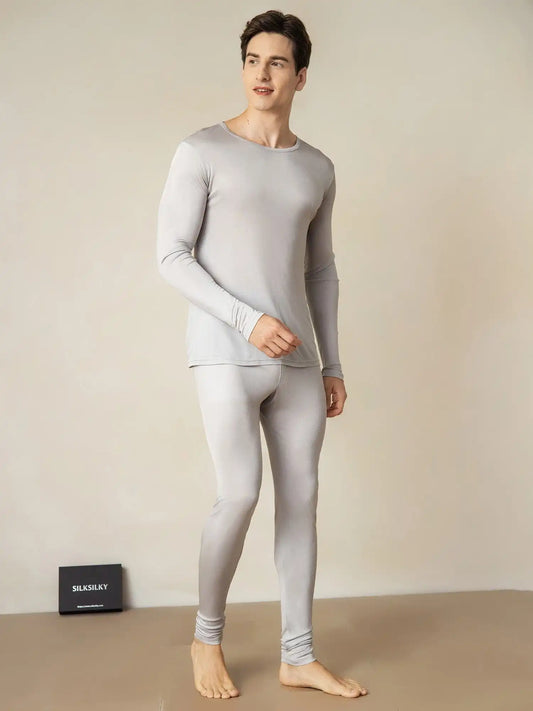 Men's Silk Jersey Long Sleeve Long Johns