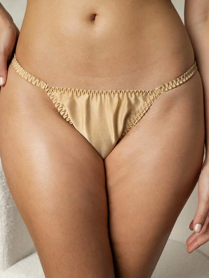 100% Mulberry Silk String Thong Sexy Panty