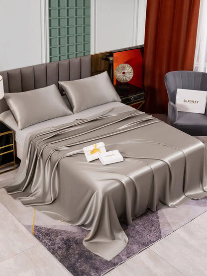 25Momme 3Pcs Silk Set Flat Sheet+2x Pillowcases