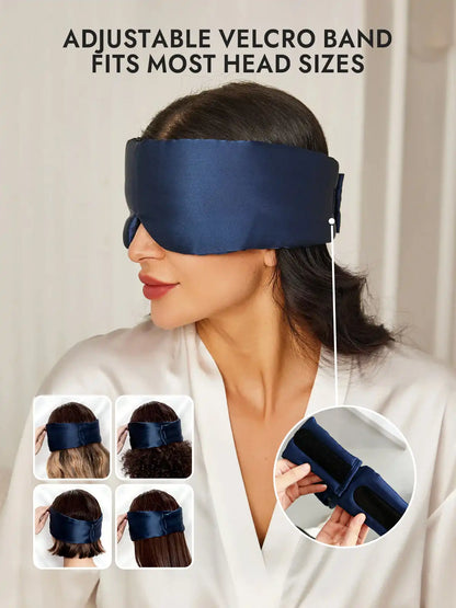 100% Mulberry Silk One Piece Silk Sleep Eye Mask With Velcro