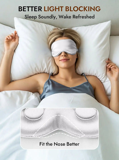 Clearance - 100% Mulberry Silk Eye Mask With Elastic Band