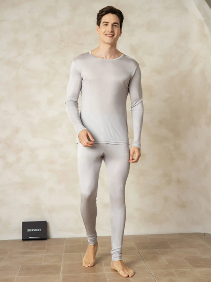 Men's Silk Jersey Long Sleeve Long Johns