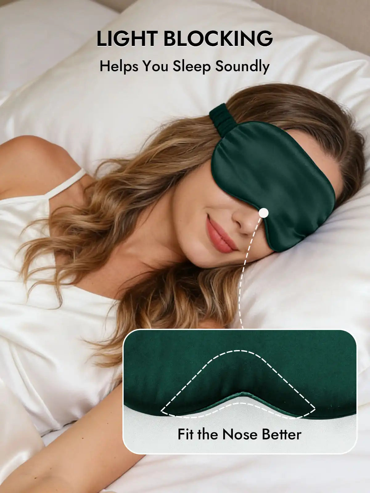 100% Mulberry Silk Sleep Eye Mask with Elastic Band