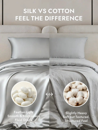 25Momme Mulberry Silk Seamless Duvet Cover (WITHOUT PILLOWCASES)