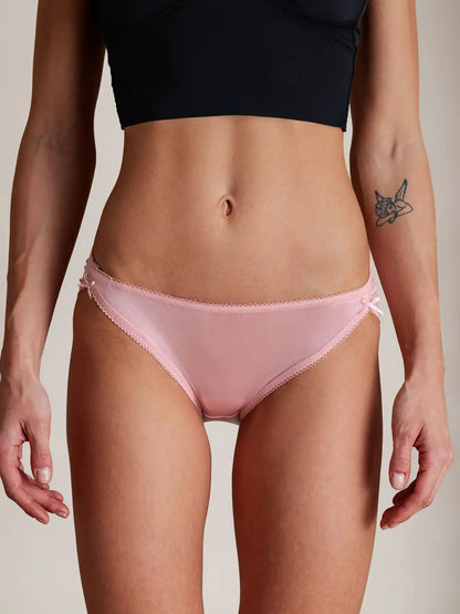 100% Mulberry Silk Bikini Panty with Bow Detail