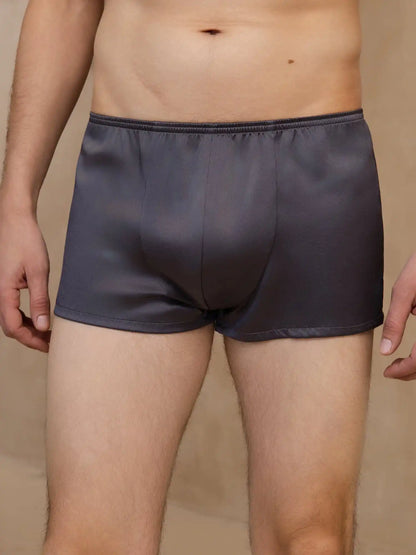 100% Mulberry Silk Men‘s Ultra Soft Comfy Boxer Underwear