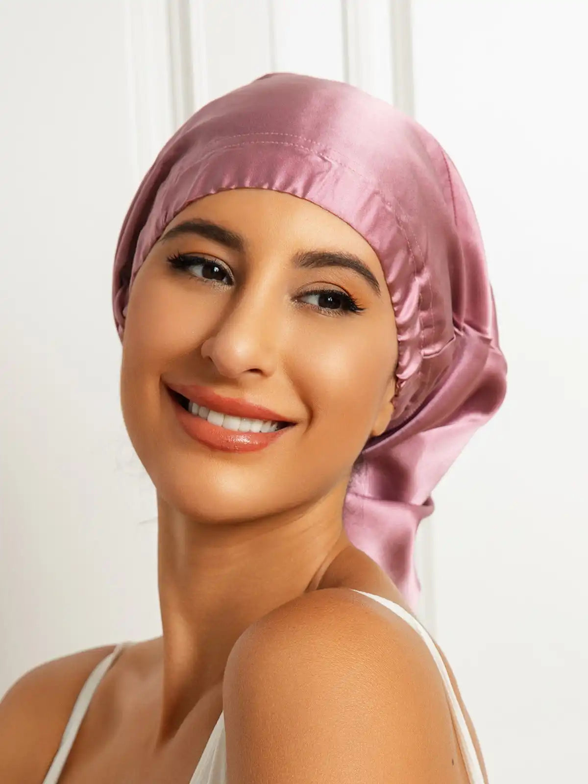 100% Mulberry Silk Sleep Cap Elasticated Bonnet