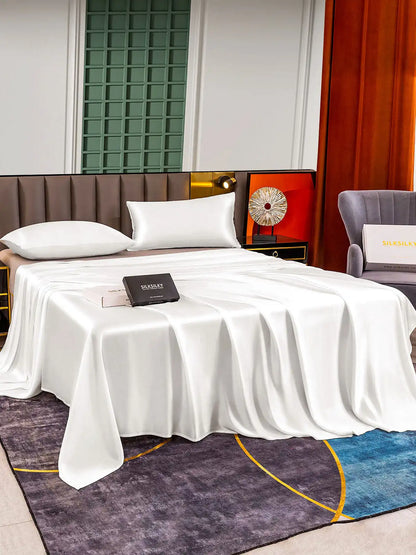 25Momme 3Pcs Silk Set Flat Sheet+2x Pillowcases