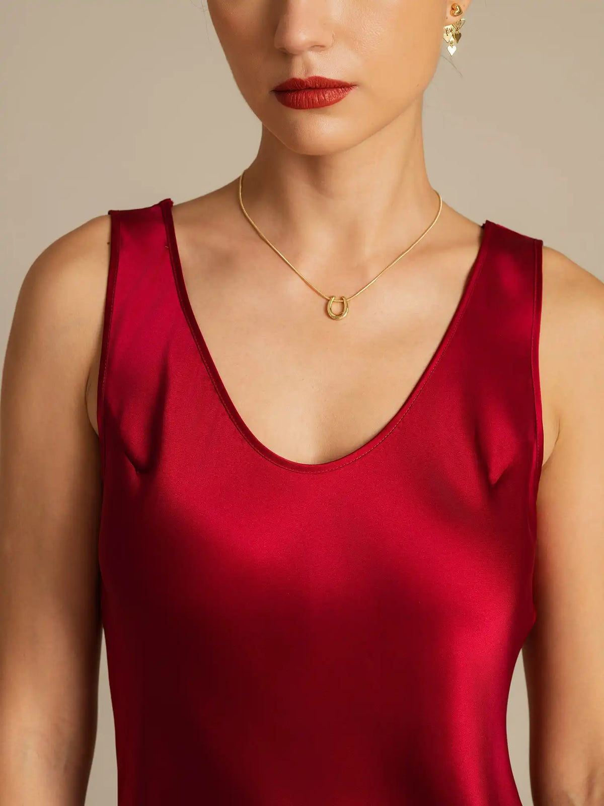 100% Mulberry Silk Casual Sleeveless U Neck Short Dress