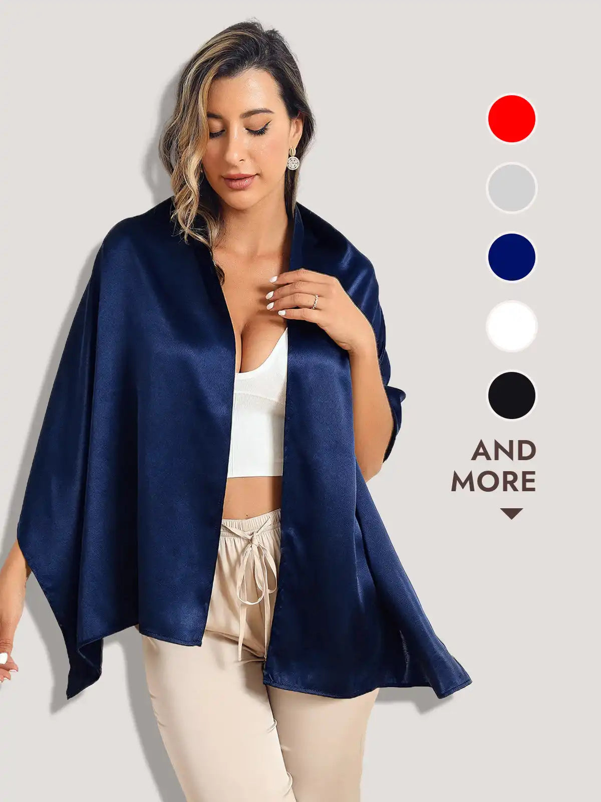 100% Mulberry Silk Long Scarf/Shawl 170x53cm