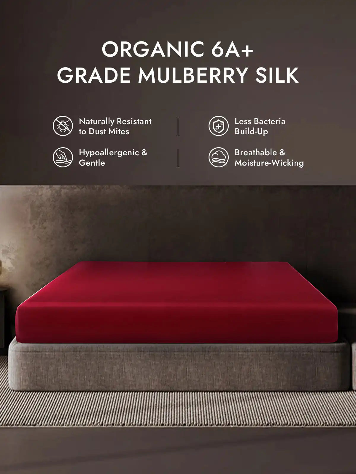 25Momme Mulberry Silk Seamless Fitted Sheet