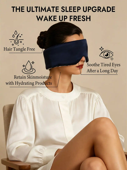 100% Mulberry Silk Double-Sided Eye Mask With Silent Velcro Closure