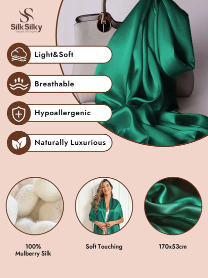 100% Mulberry Silk Long Scarf/Shawl 170x53cm