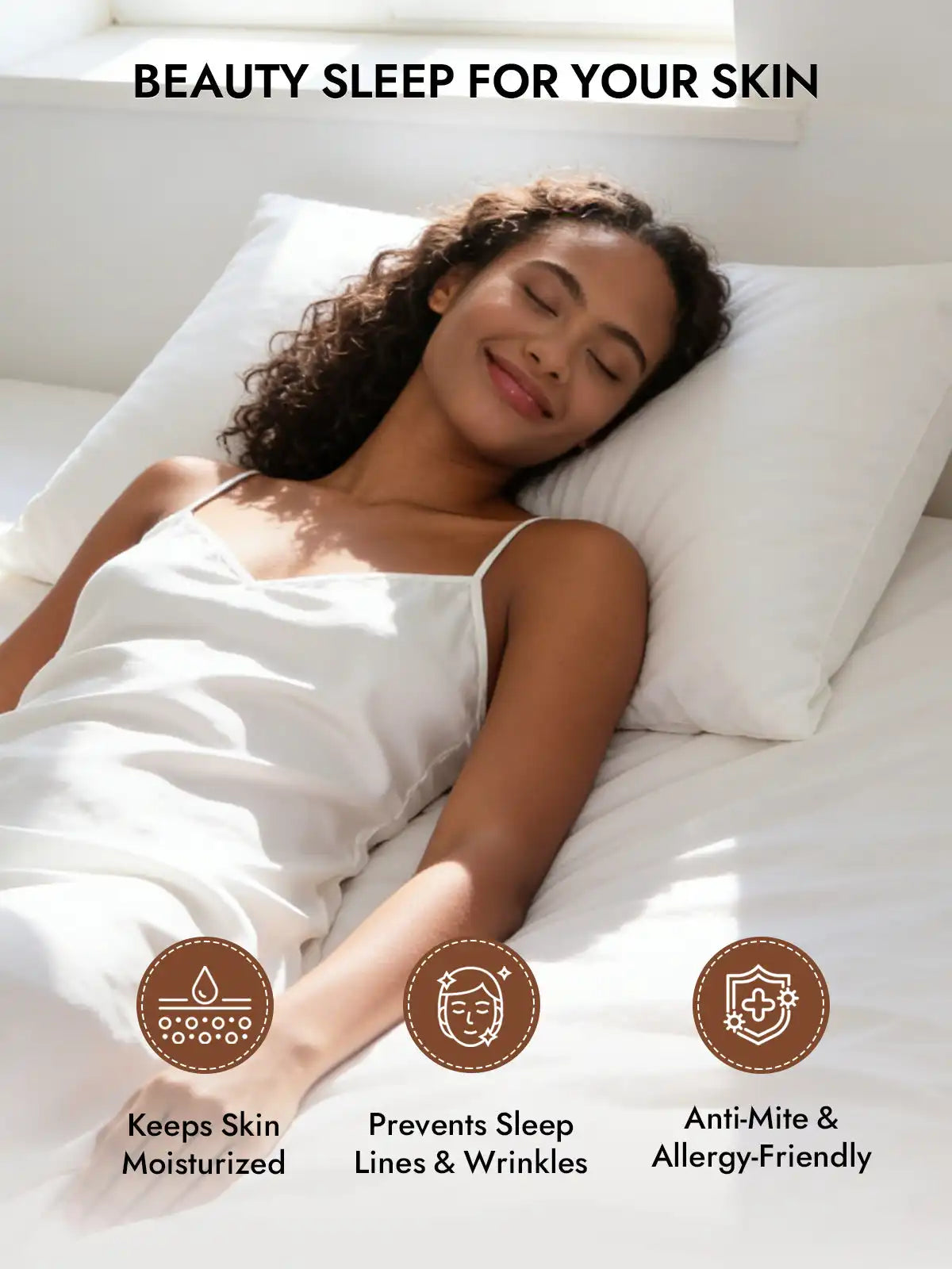100% Mulberry Silk Pillowcase - Hidden Zipper
