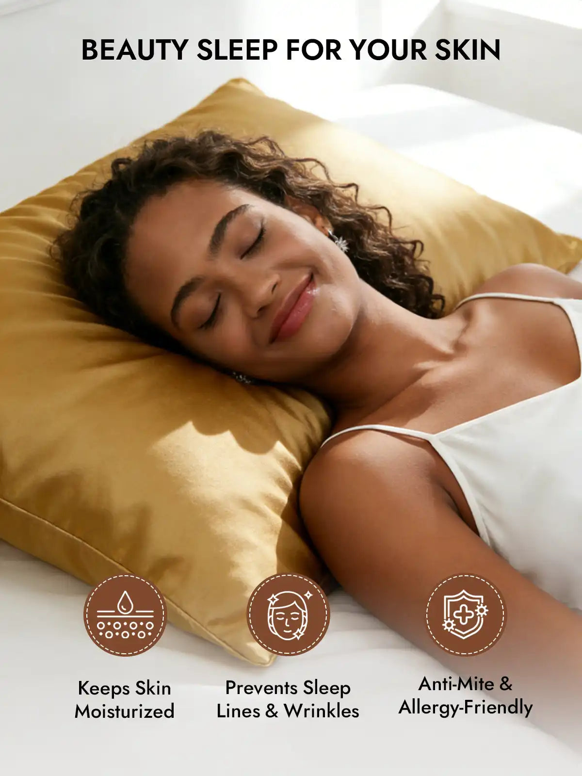 100% Mulberry Silk Pillowcase - Hidden Zipper