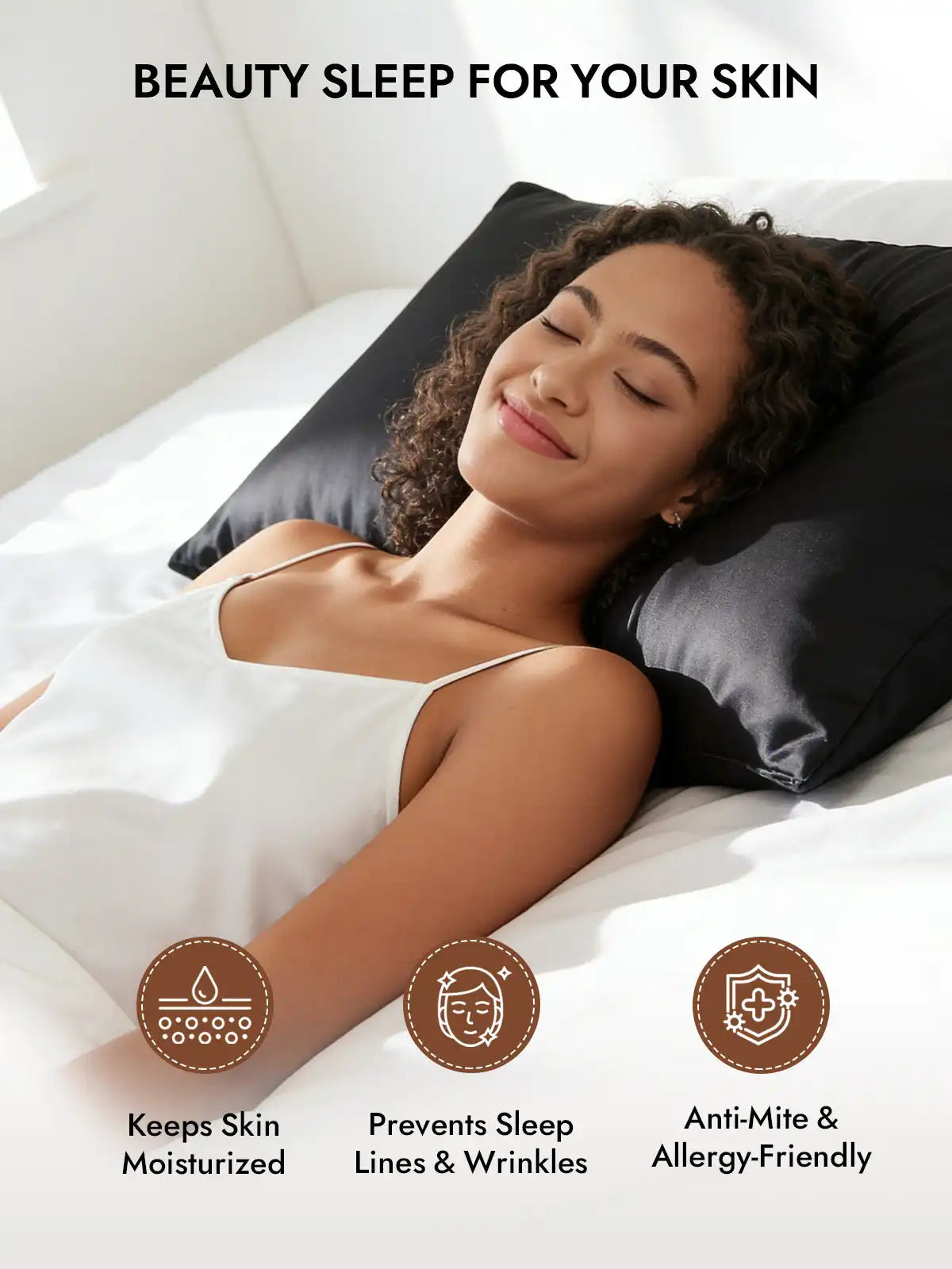 100% Mulberry Silk Pillowcase - Hidden Zipper