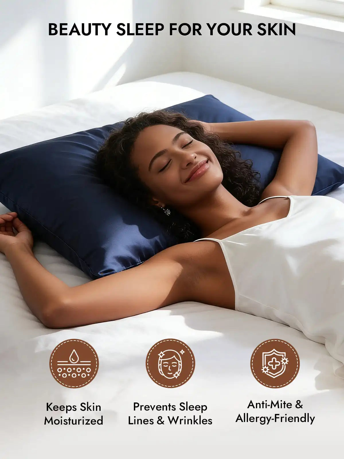 100% Mulberry Silk Pillowcase - Hidden Zipper