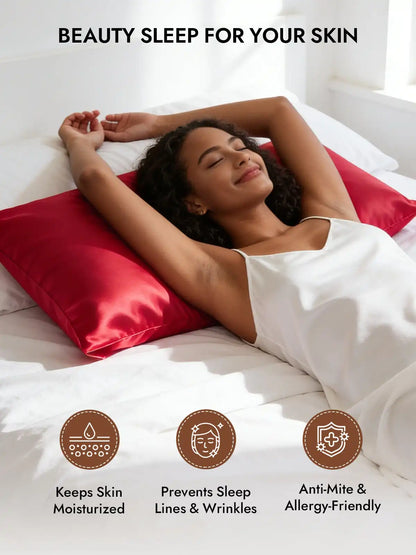 100% Mulberry Silk Pillowcase - Hidden Zipper