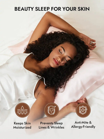 100% Mulberry Silk Pillowcase - Hidden Zipper