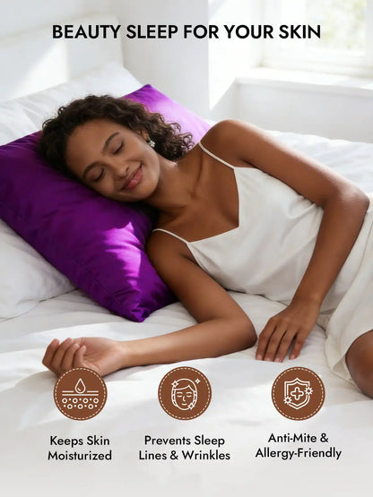 100% Mulberry Silk Pillowcase - Hidden Zipper