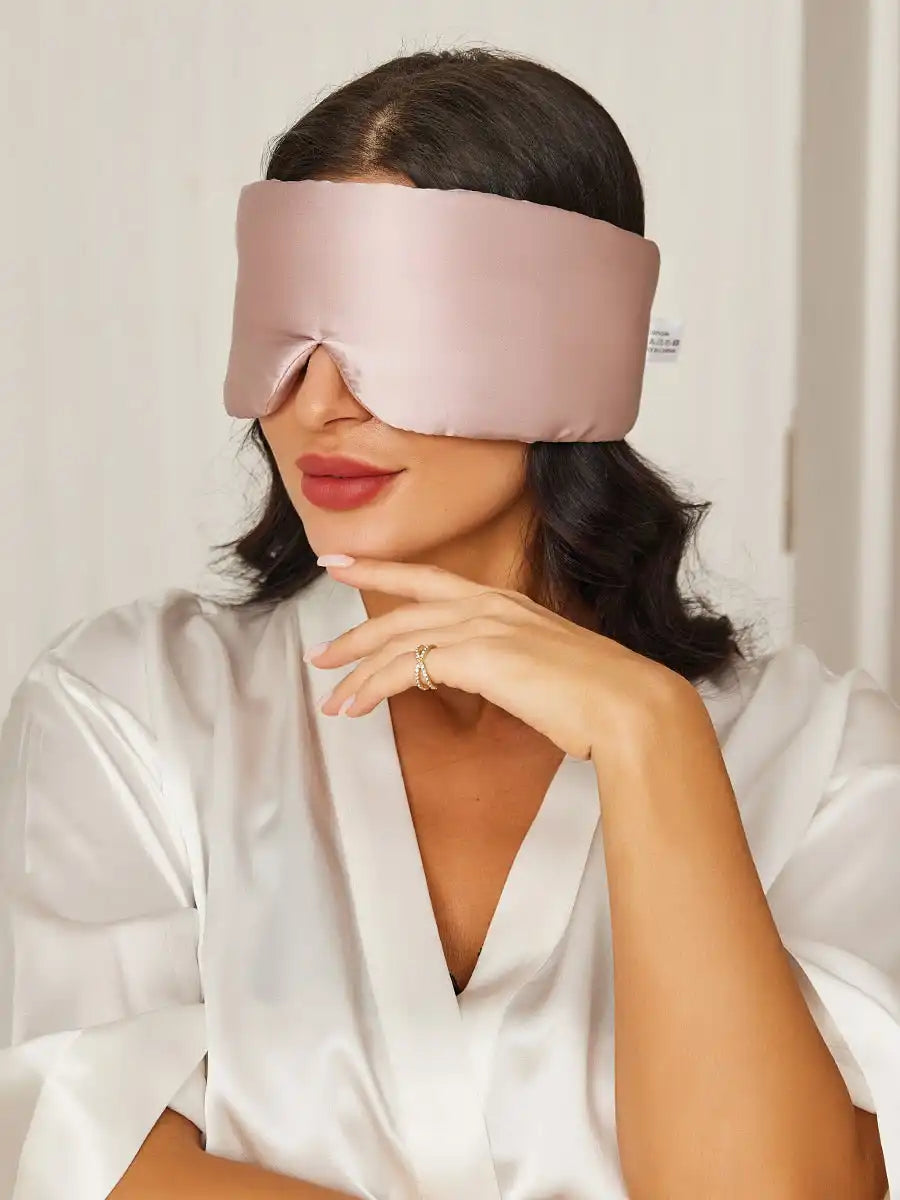 100% Mulberry Silk One Piece Silk Sleep Eye Mask With Velcro