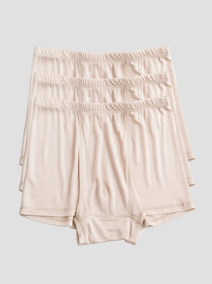 3Pcs Men‘s 100% Mulberry Silk Boxer Briefs Underwear
