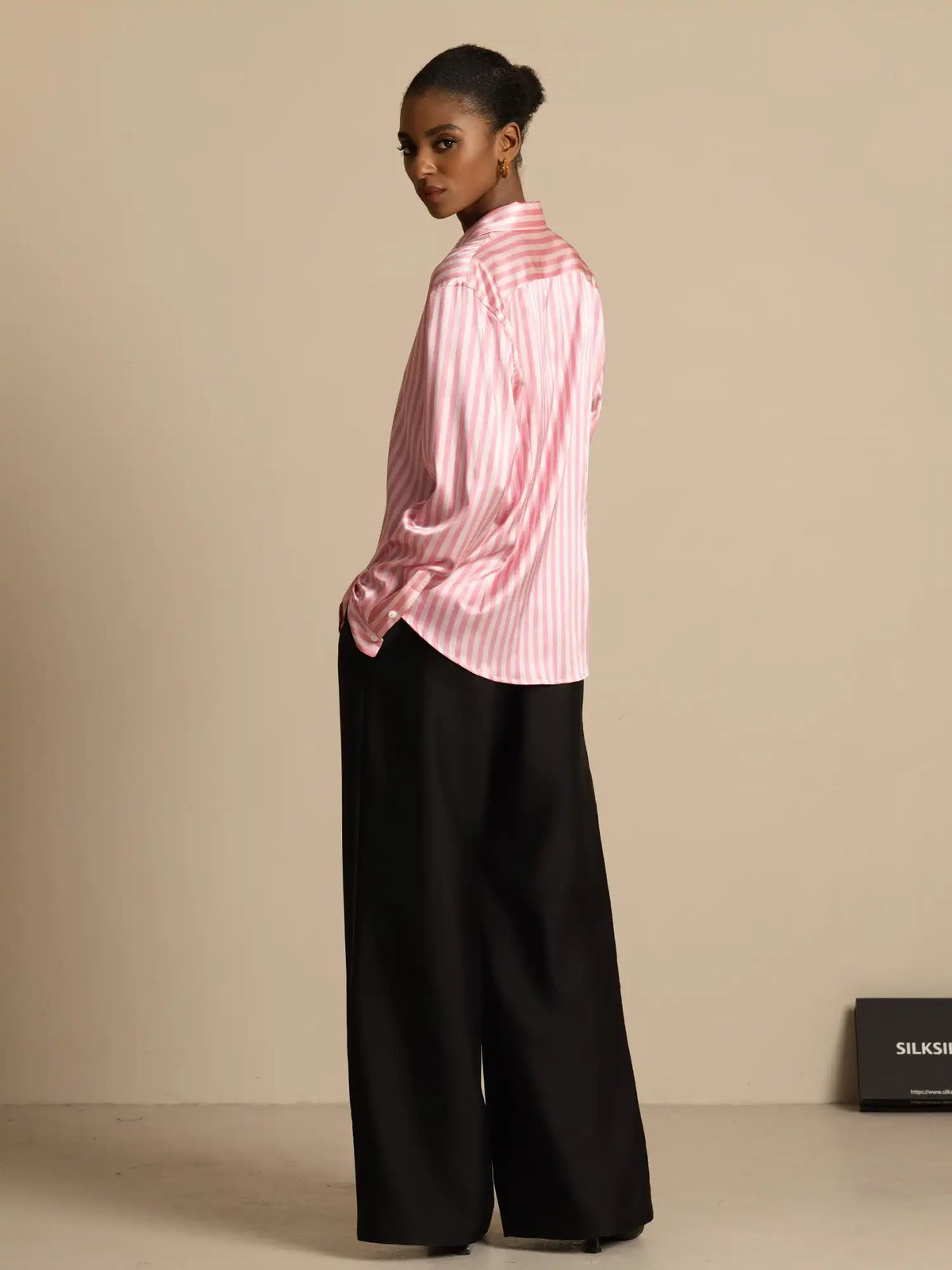 Women’s 19 Momme Silk Long Sleeves Button-Up Shirt