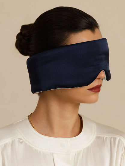 100% Mulberry Silk Double-Sided Eye Mask With Silent Velcro Closure