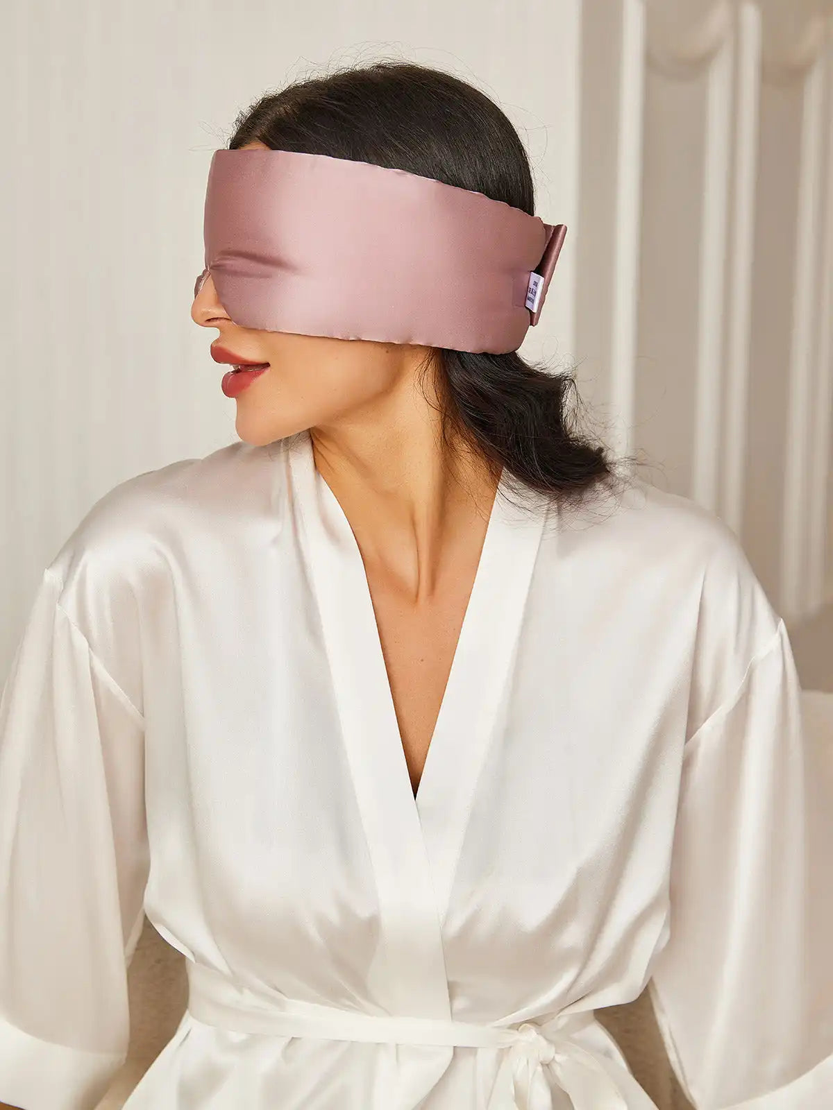 100% Mulberry Silk One Piece Silk Sleep Eye Mask With Velcro
